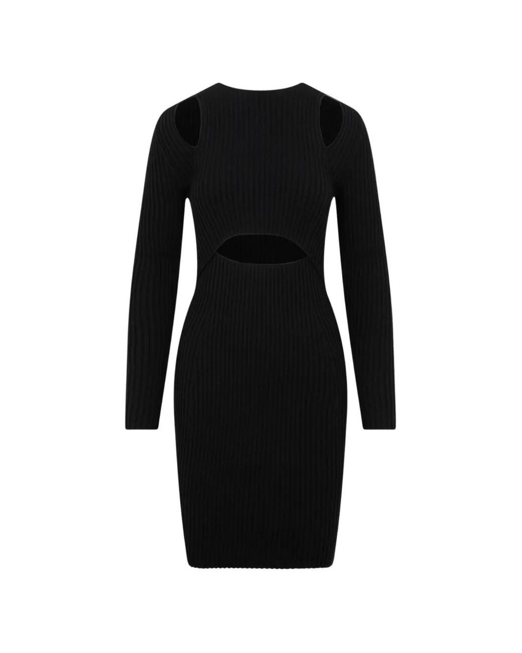 Jonathan Simkhai Black X Wolford Cut-Out Mini Dress