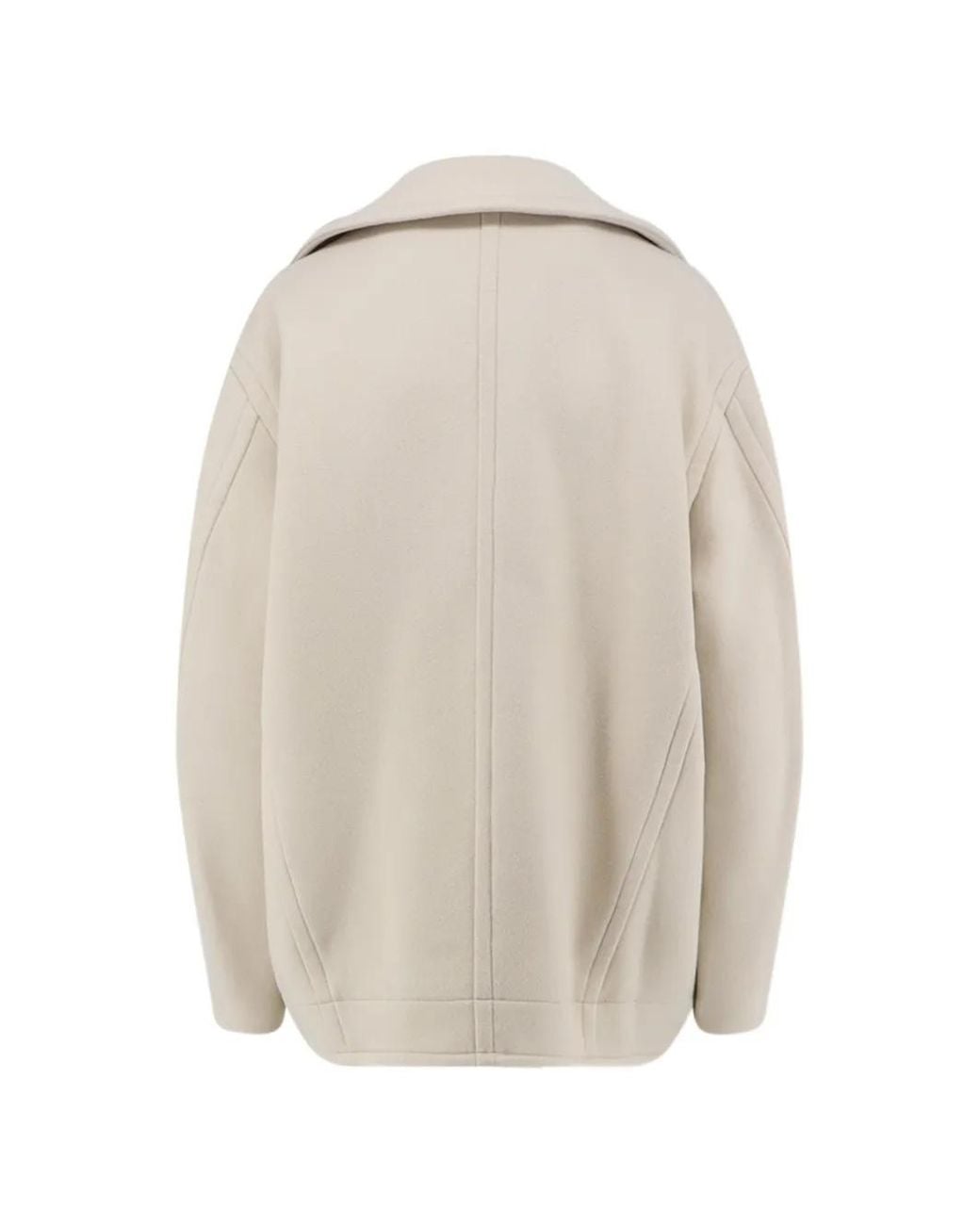 Semicouture White Notched-Lapel Coat