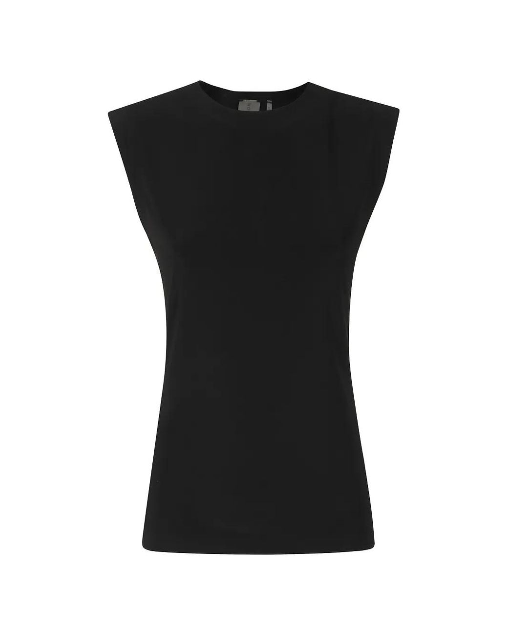 Norma Kamali Black Sleeveless Crew-Neck Top
