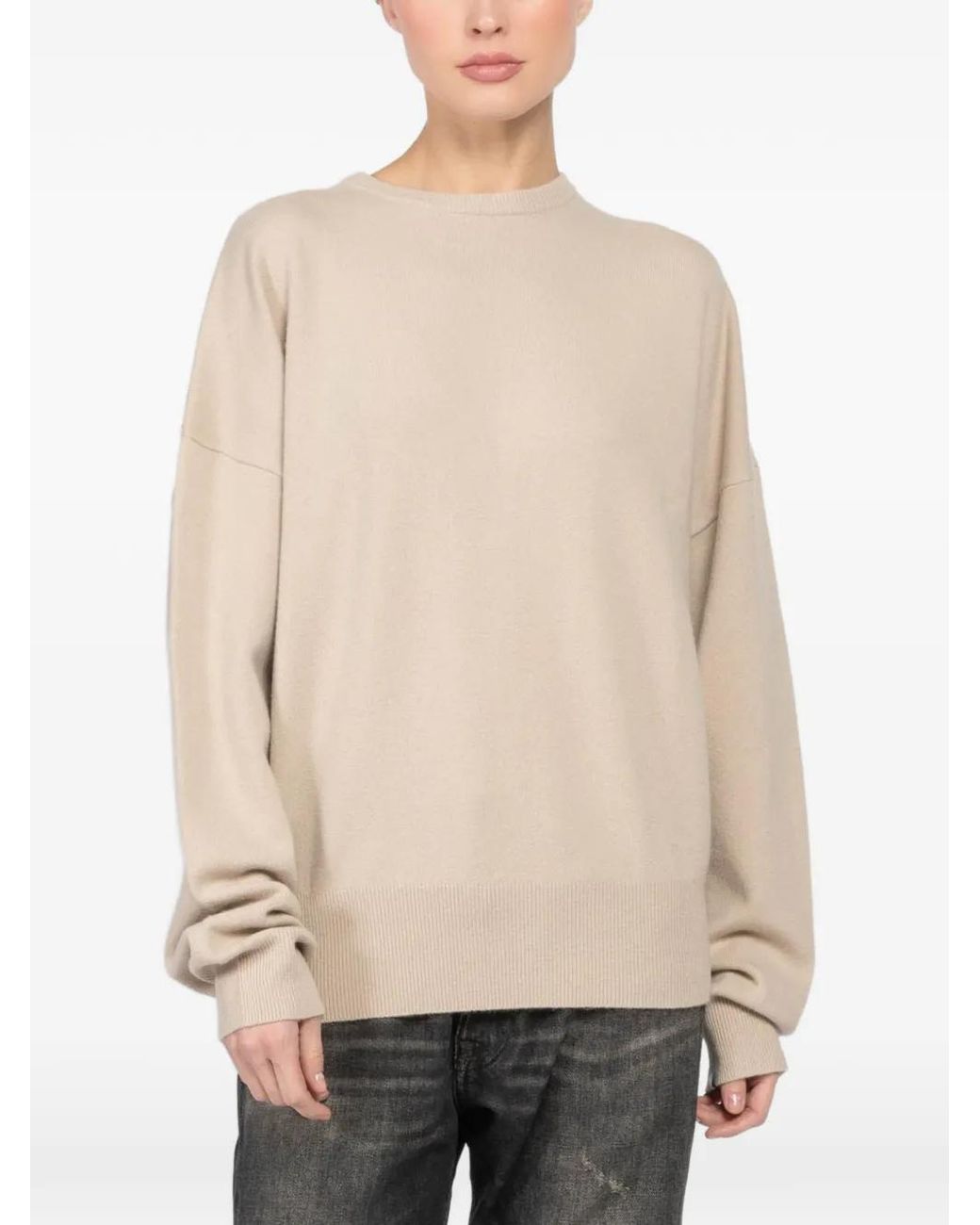 Extreme Cashmere Gray Crew-Neck Long-Sleeve Sweater