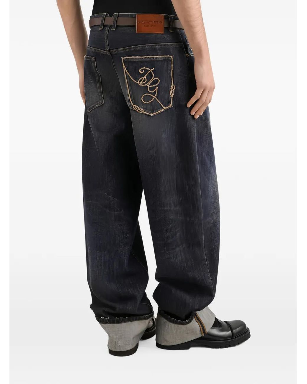 Dolce & Gabbana Blue Denim Trousers for men