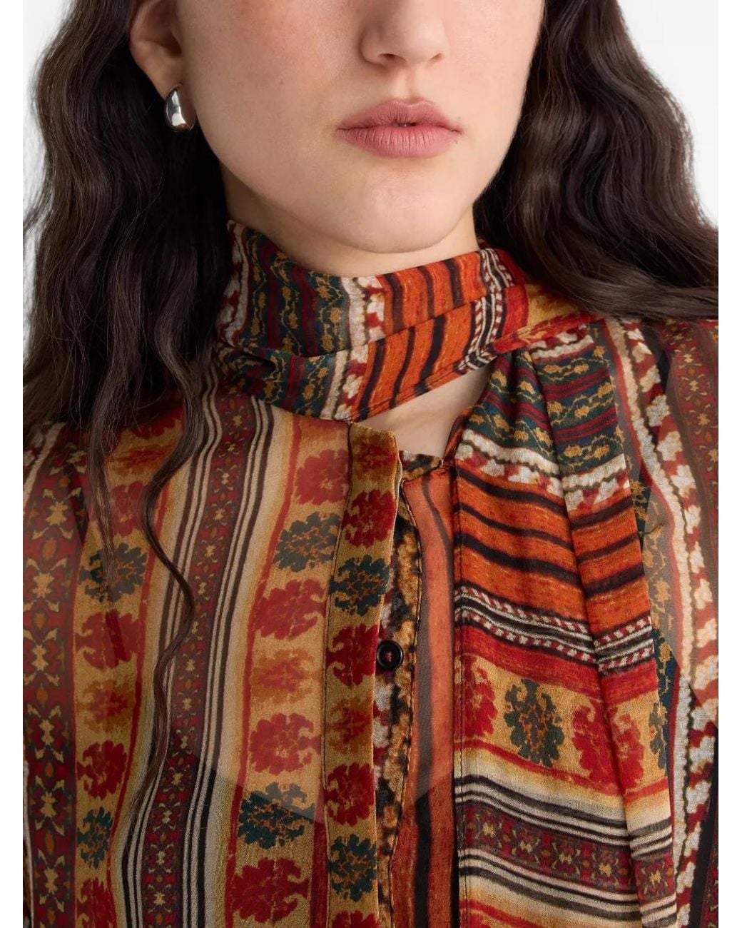 Diane von Furstenberg Brown Garcele Blouse