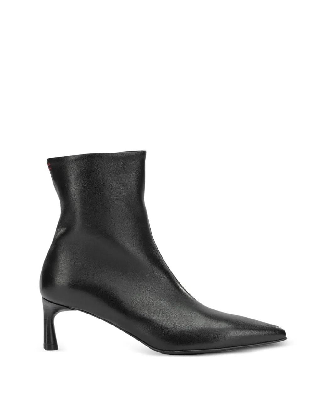 Halmanera Black Bottines En Cuir À Bout Pointu