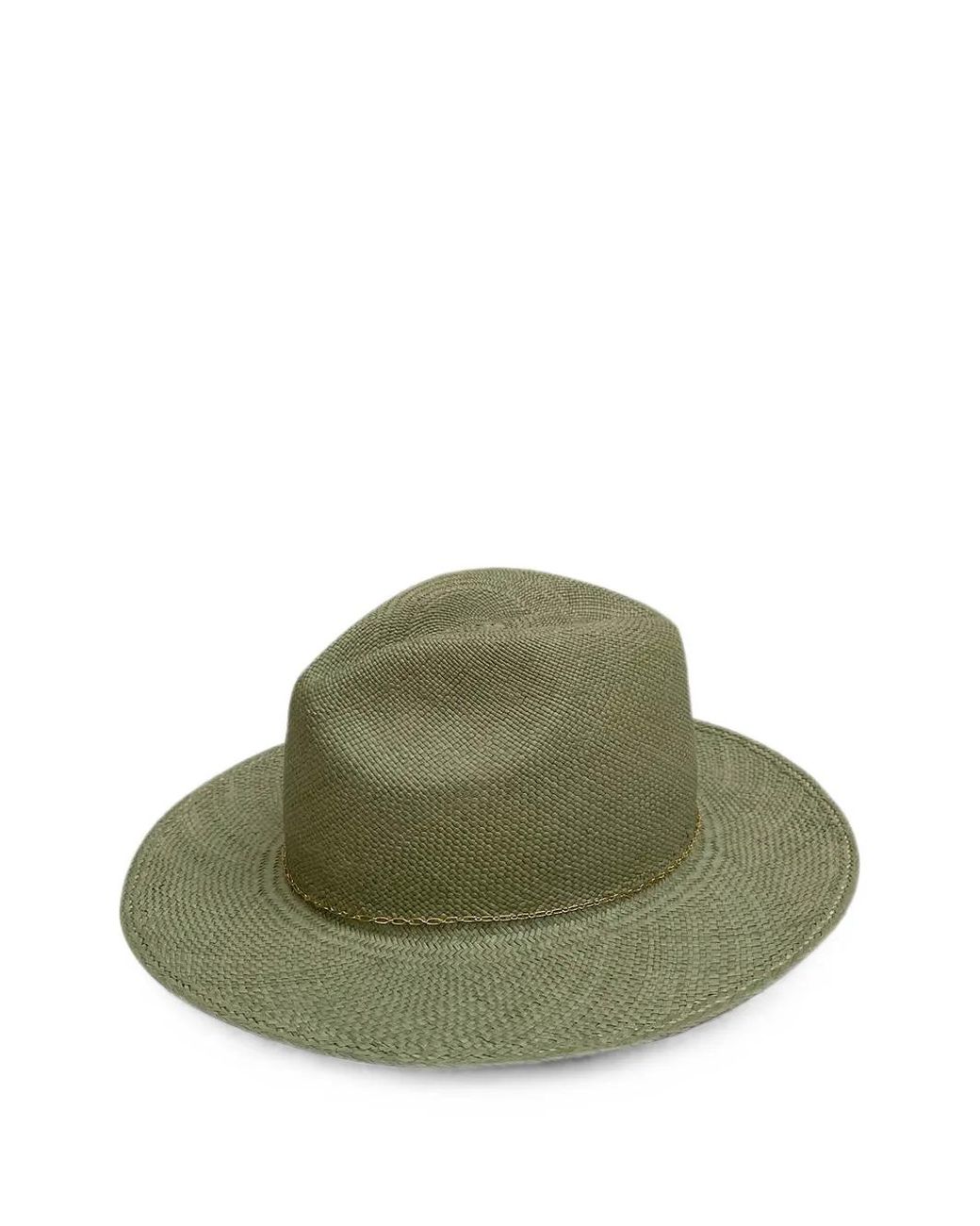 Van Palma Green Luisa Chain-Trim Hat