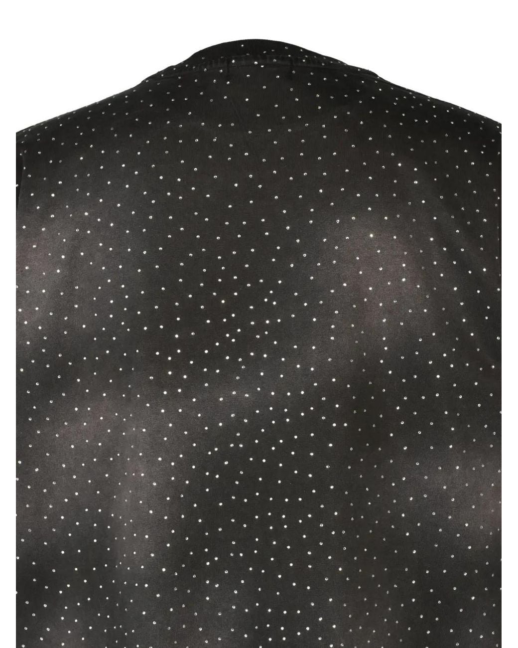 BREATH Black Rhinestone-Embellished Faded T-Shirt for men