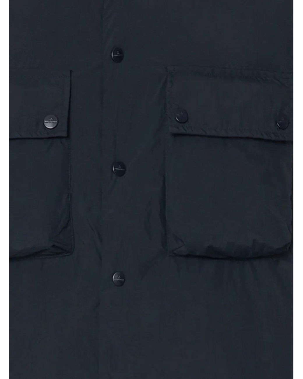 Peuterey Blue Patch-Pocket Overshirt for men