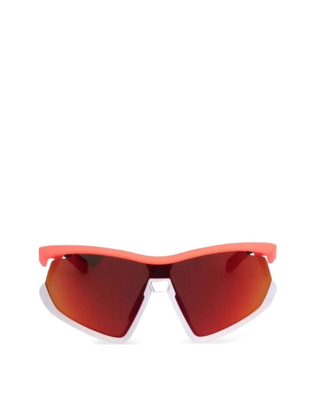 Adidas Pink Geometric-Frame Sunglasses