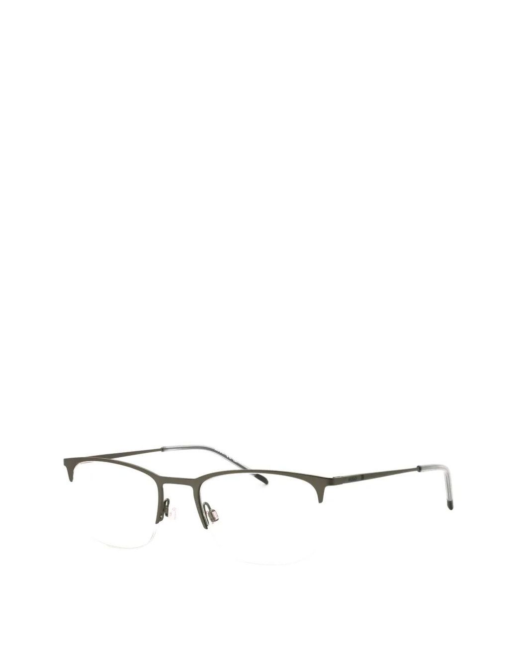 HUGO White Rectangle-Frame Glasses for men