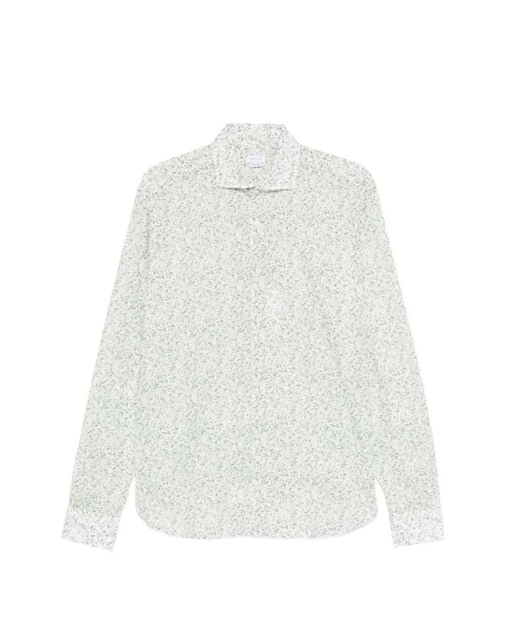 Orian White Floral Shirt for men