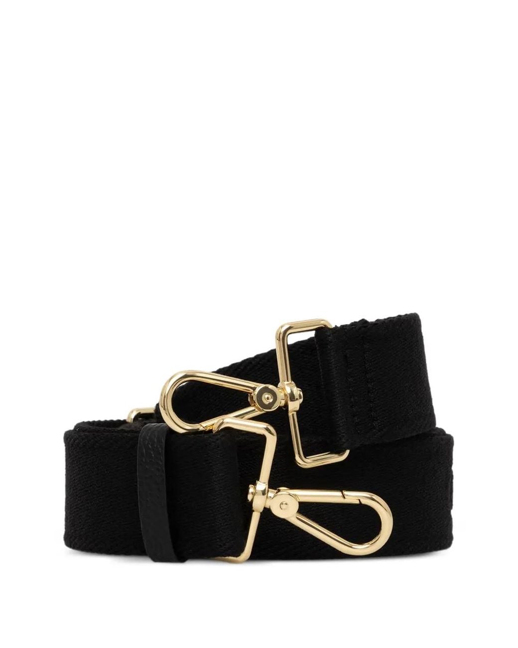 Coccinelle Black Logo-Embroidered Shoulder Strap