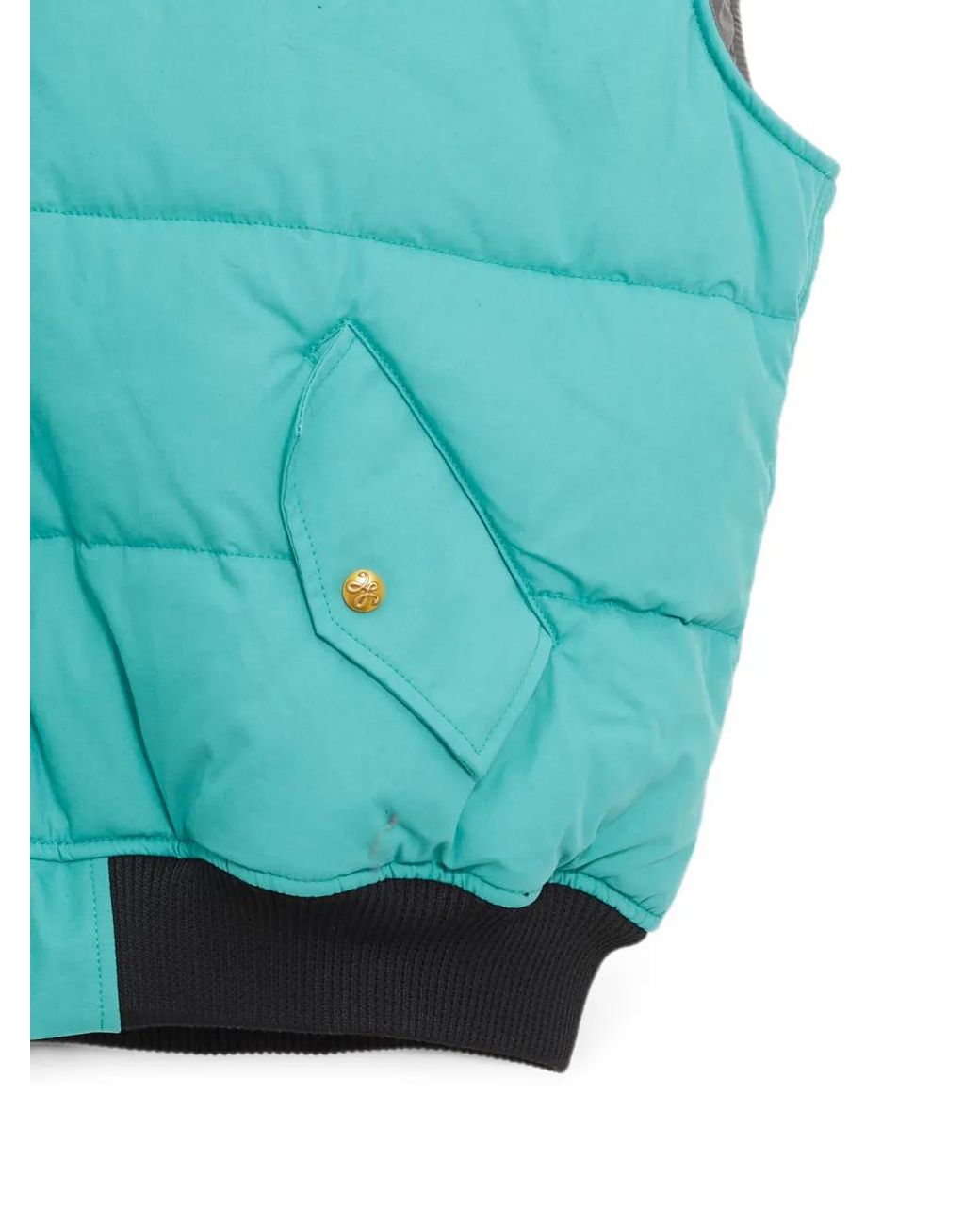 Willy Chavarria Blue Quilted Logo-Print Reversible Gilet for men
