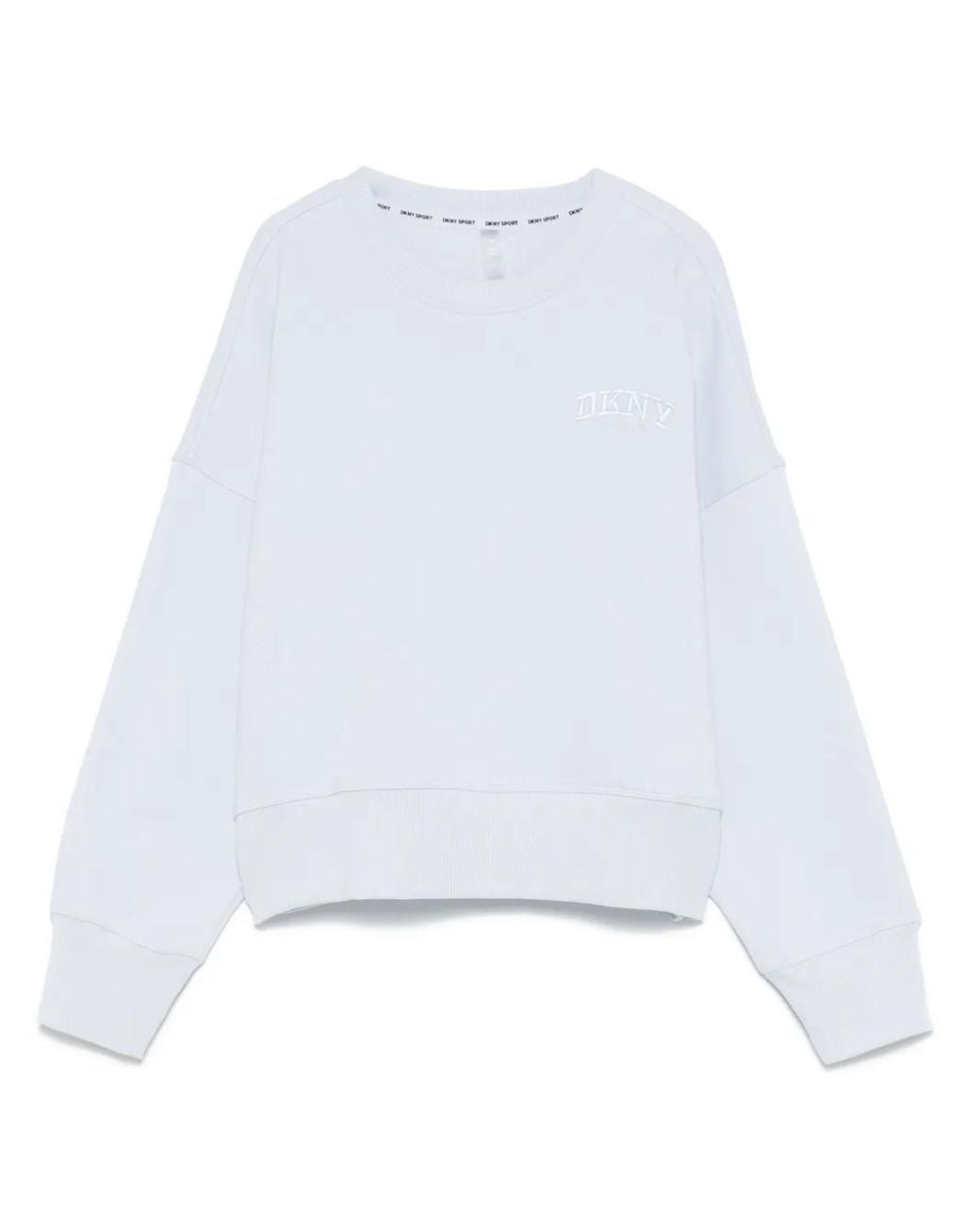 DKNY White Embroidered Sweatshirt