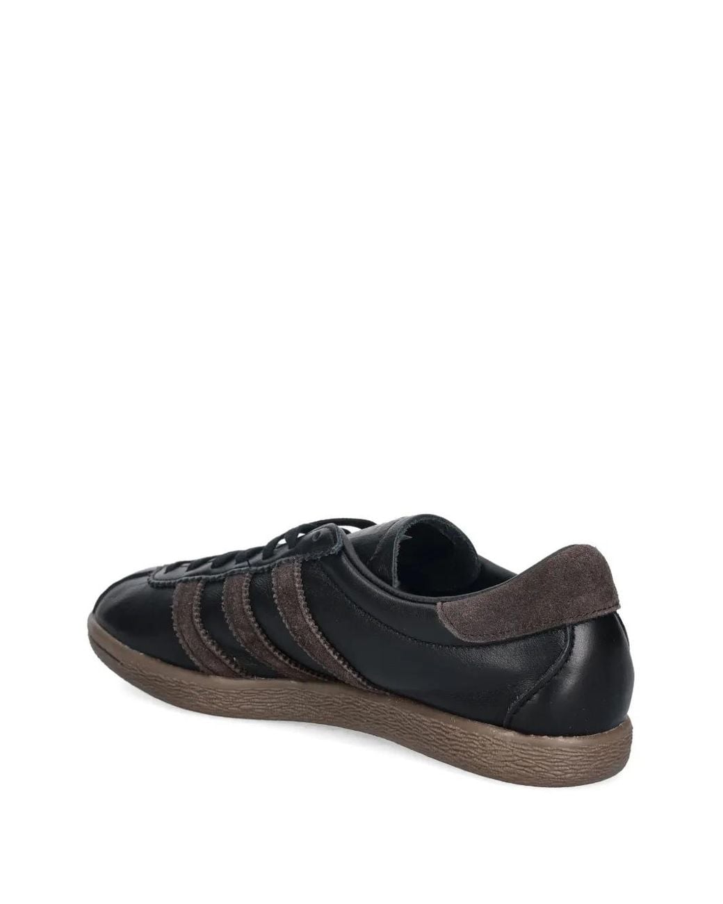 Adidas Black Tobacco Three-Stripe Lace-Up Sneakers