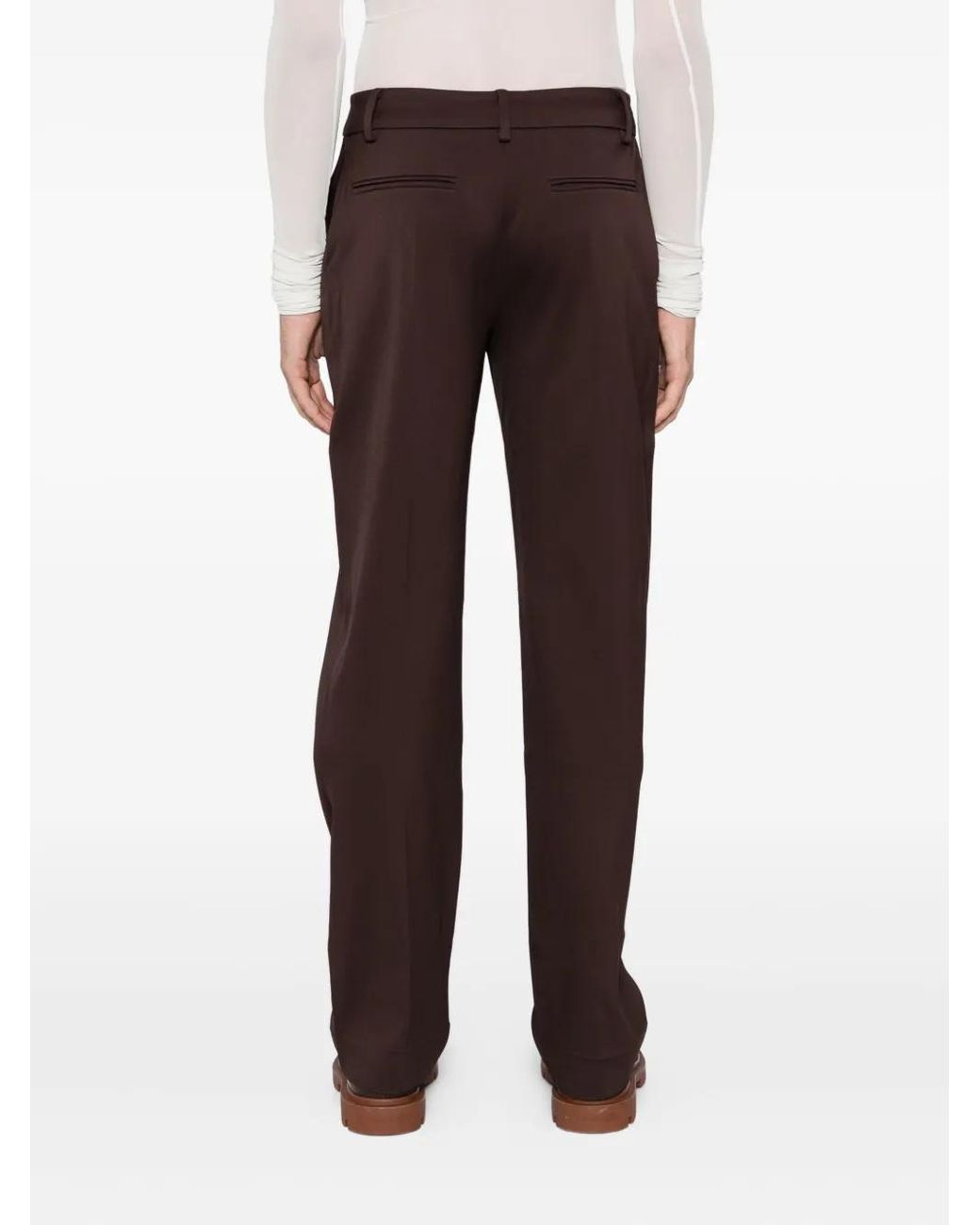 SONIA CARRASCO Brown Stitched Front Trousers for men