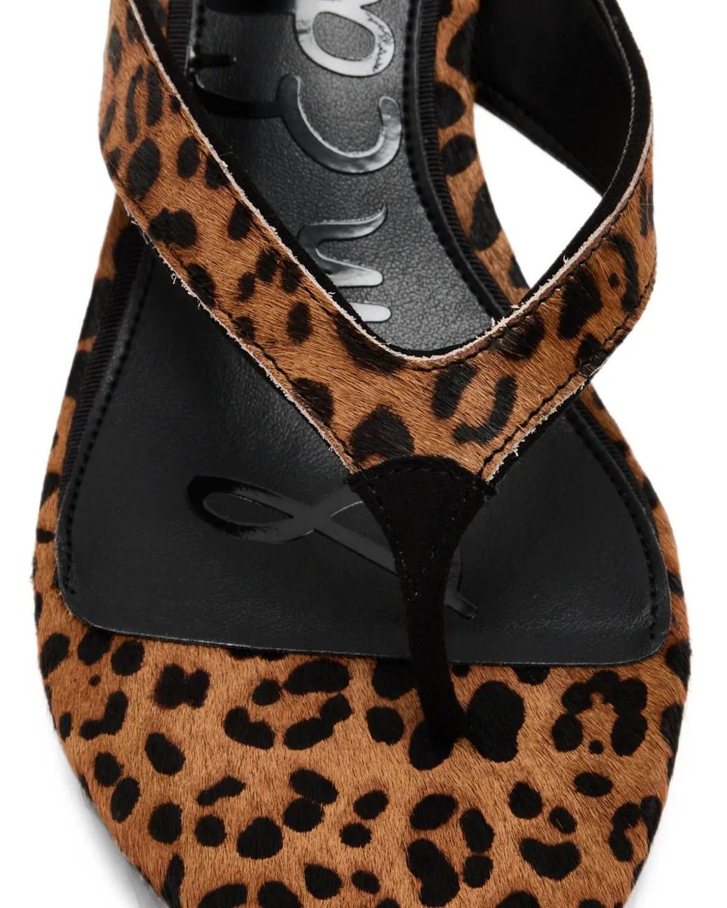 Sam Edelman Brown Amie Animal-Print Sandals