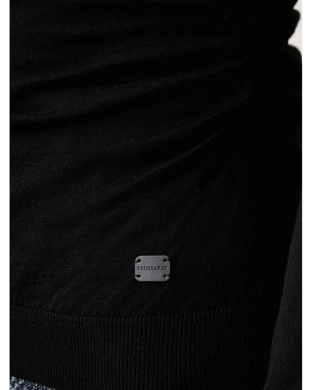 Trussardi Black Ruched-Detail Sweater