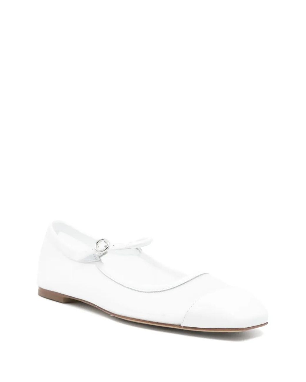 Aeyde White Uma Ballet Flats