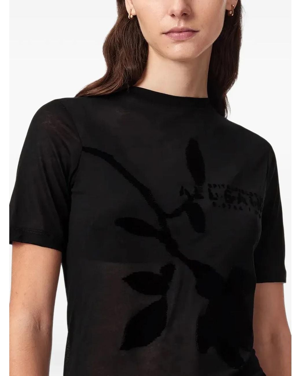 AllSaints Black Athea Crew Neck T-Shirt