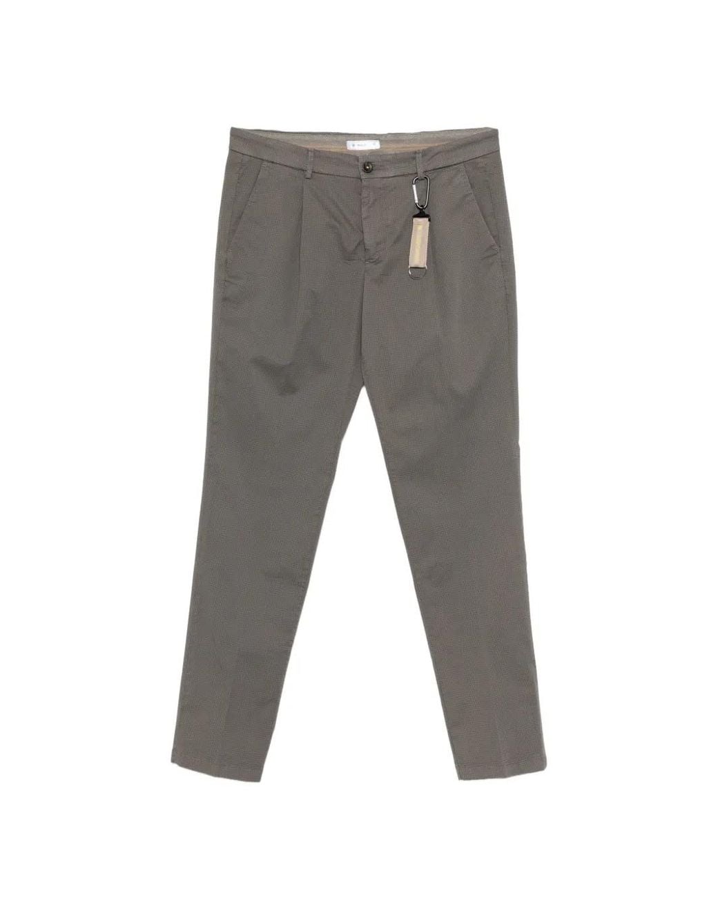 Manuel Ritz Twill Plooibroek in het Gray voor heren