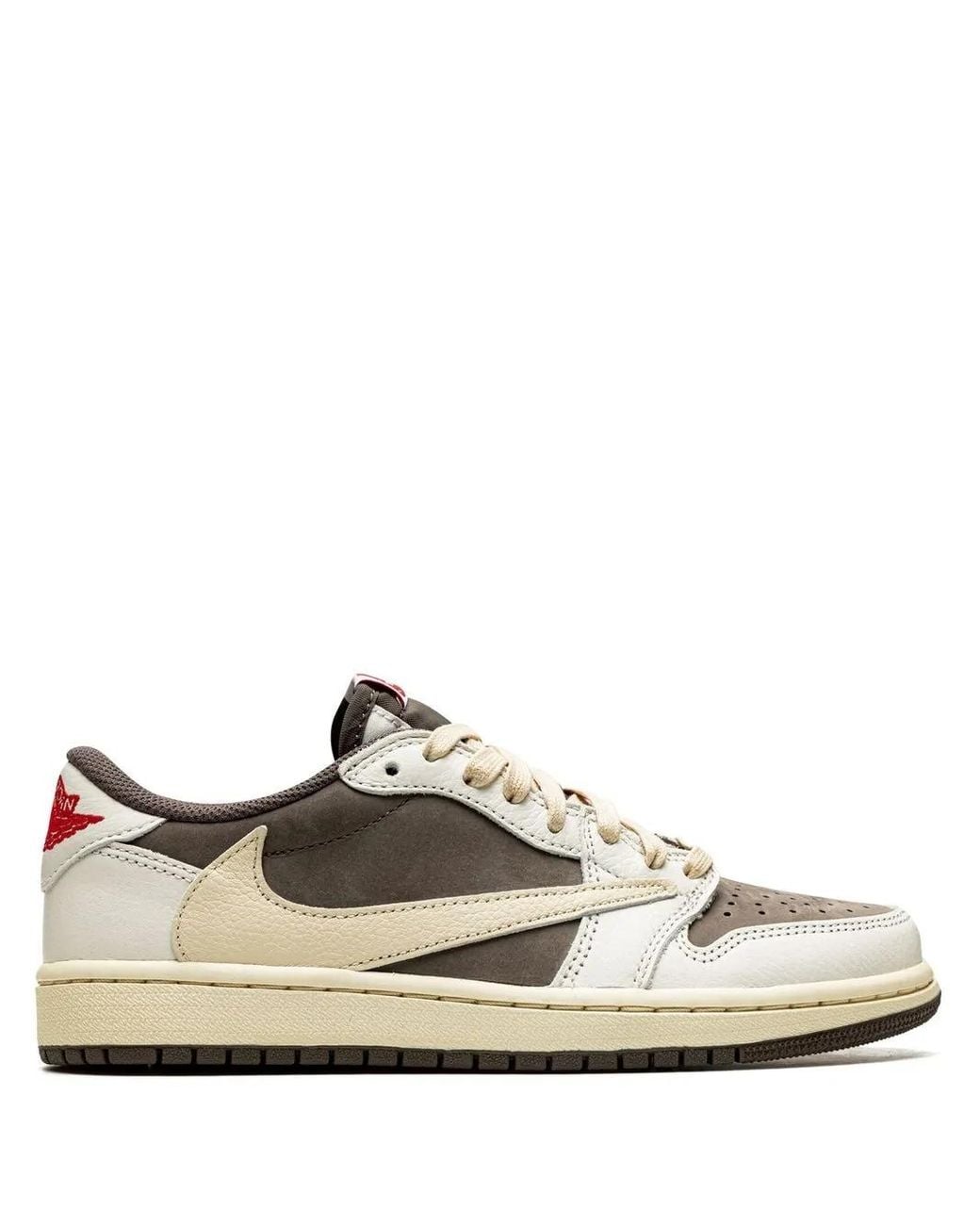Nike White X Travis Scott Air 1 Low Og "Reverse Mocha" Sneakers