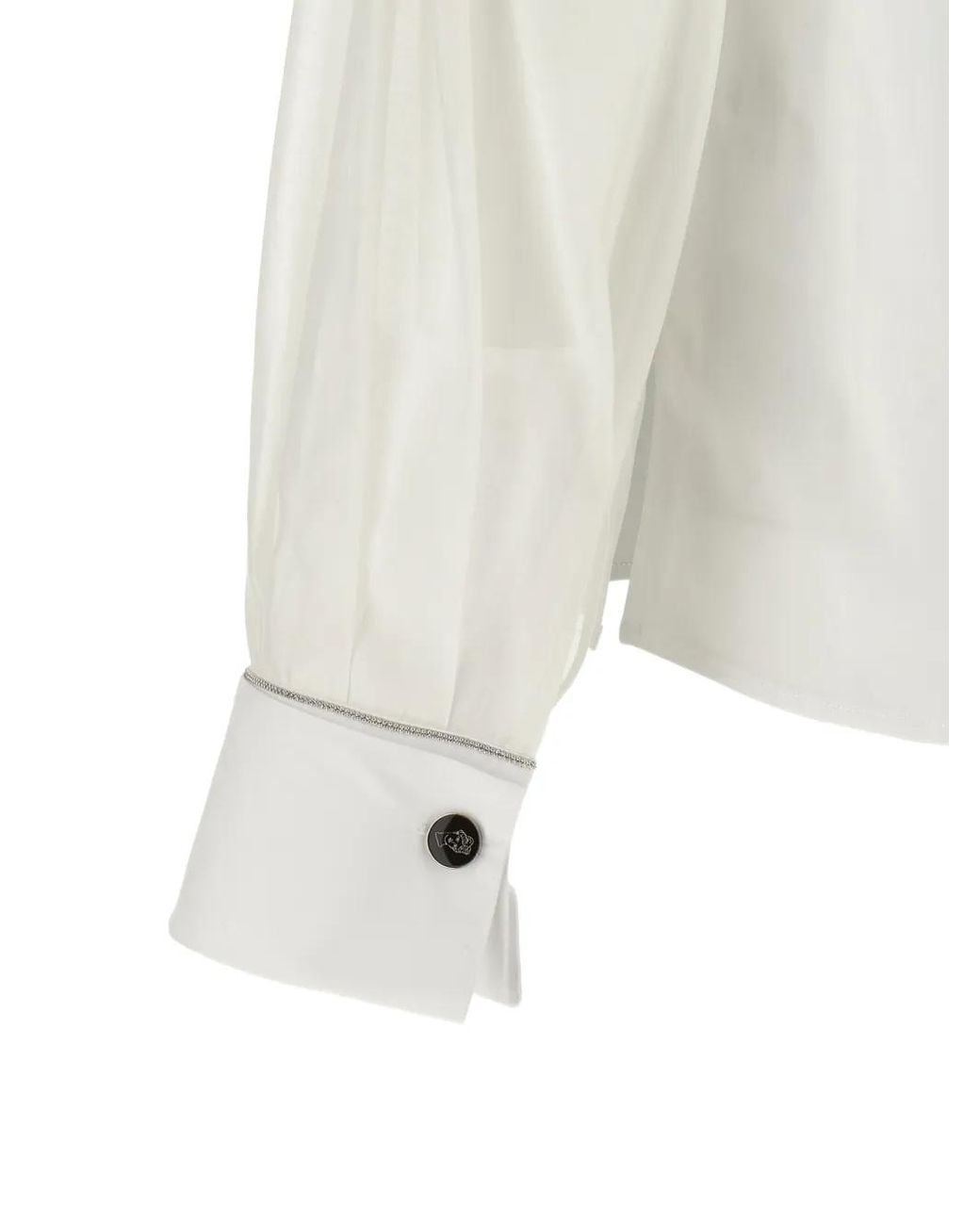 Peserico White Chemise Punto Luce À Manches Longues