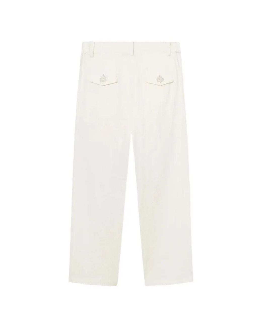 don't waste culture White Alurette Pleated Wide-Leg Trousers for men