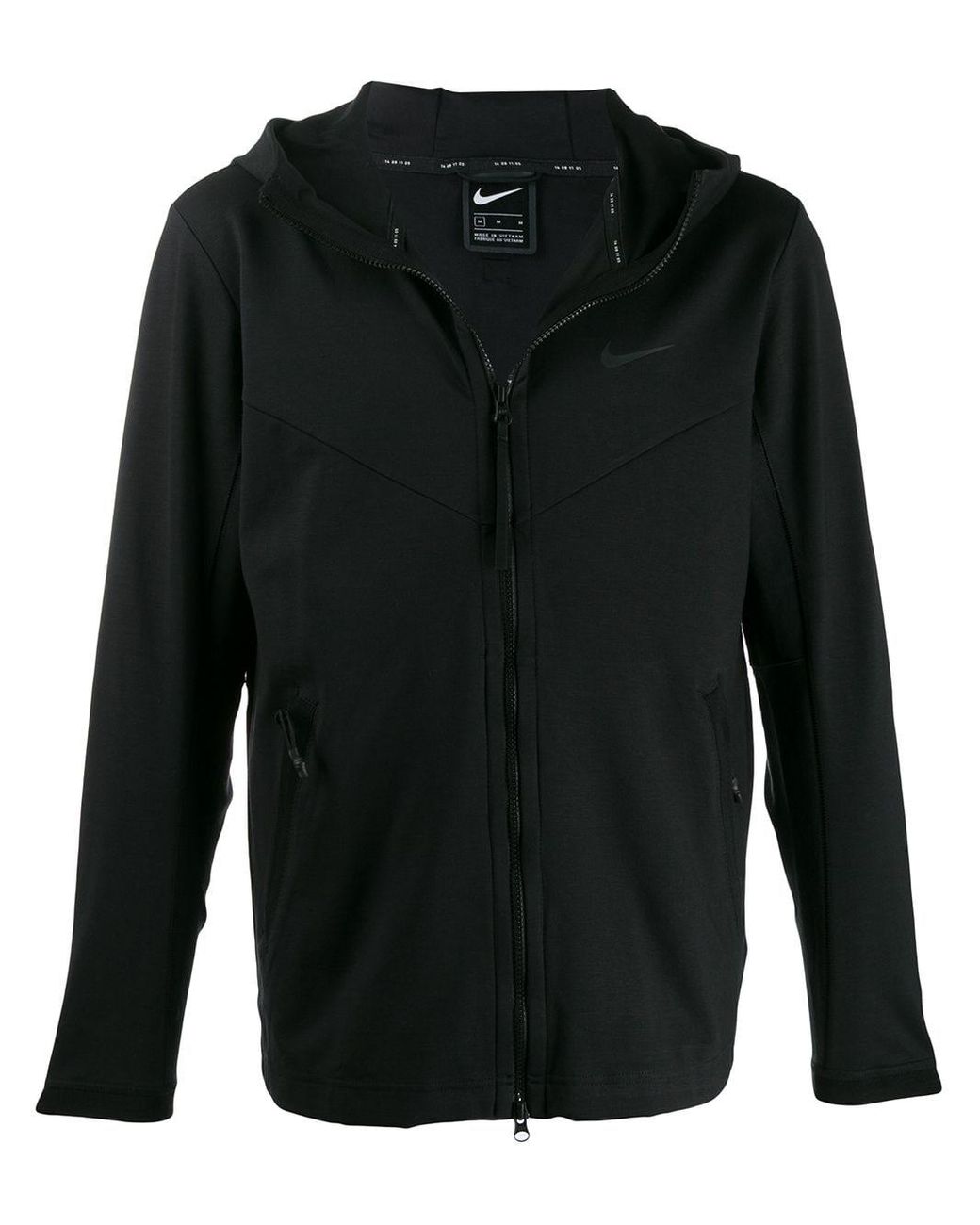 Nike Cotton Hooded Jersey Jacket in Black for Men Lyst