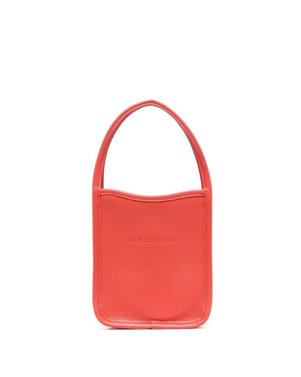 Longchamp Le Foulonné Leather Mini Bag in Red Lyst