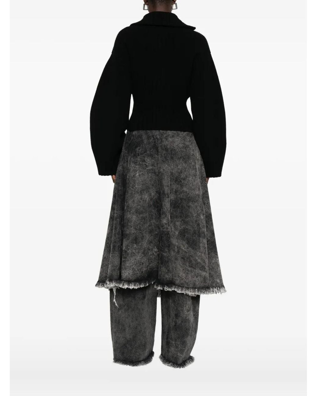 The Attico Black Cropped Cardigan