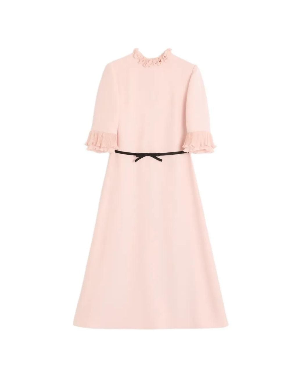 Valentino Garavani Pink Cady Couture Midi Dress