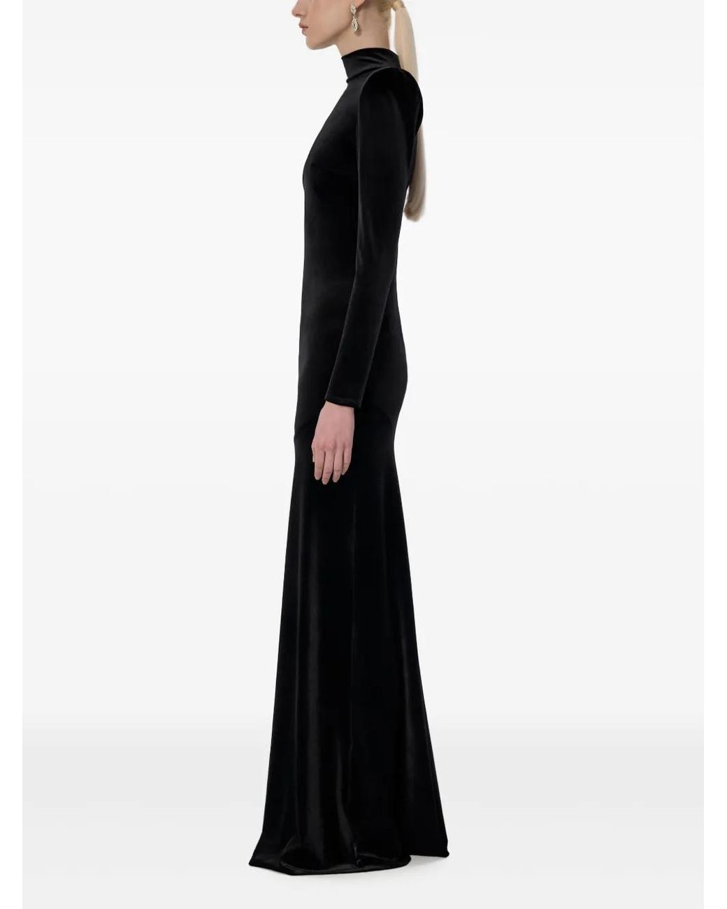 V:PM ATELIER Black Iris Maxi Dress