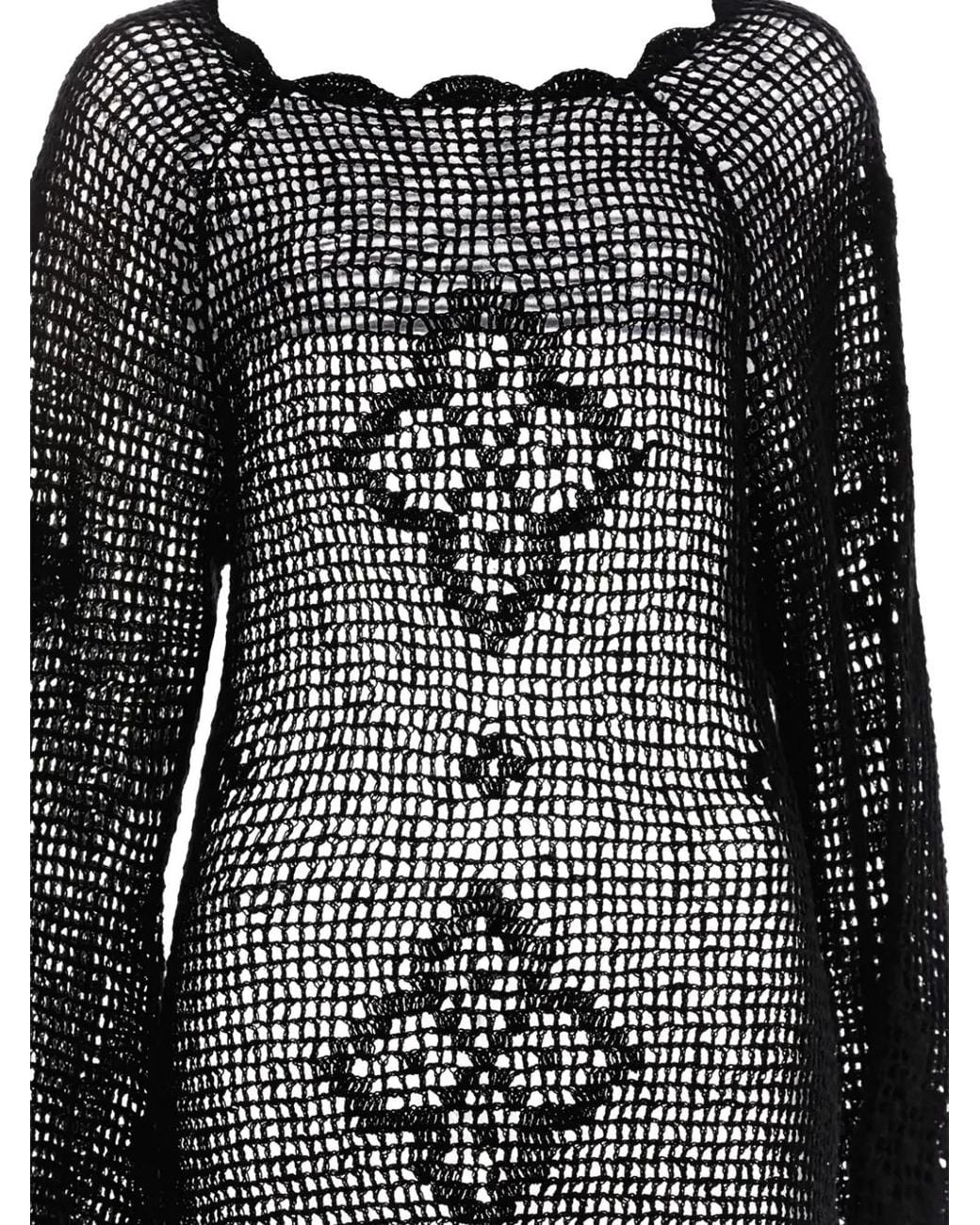 Agua Bendita Black Crochet Top