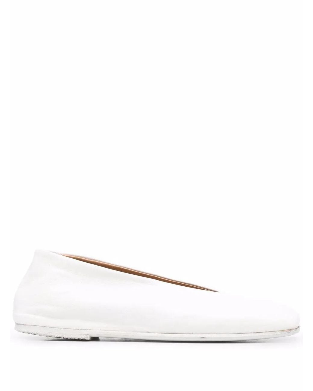 Marsèll White Spatolona Ballet Flats