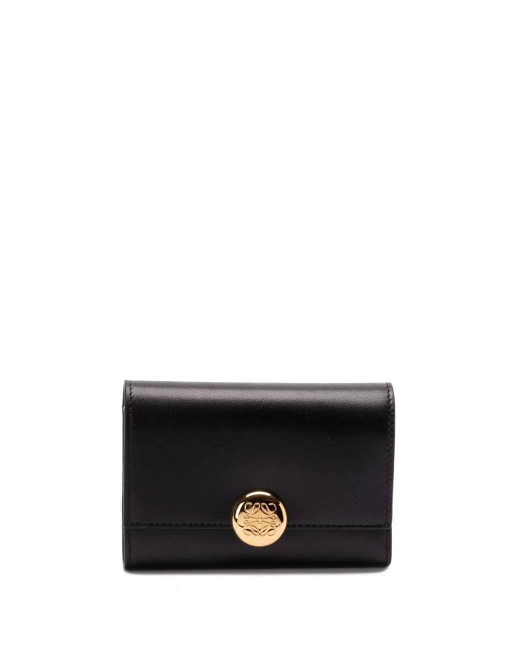Loewe Black Pebble Small Vertical Wallet