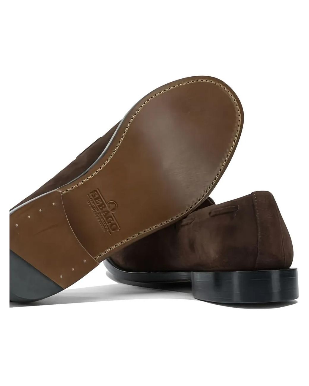 Sebago White Tassel Leather Flat Shoes