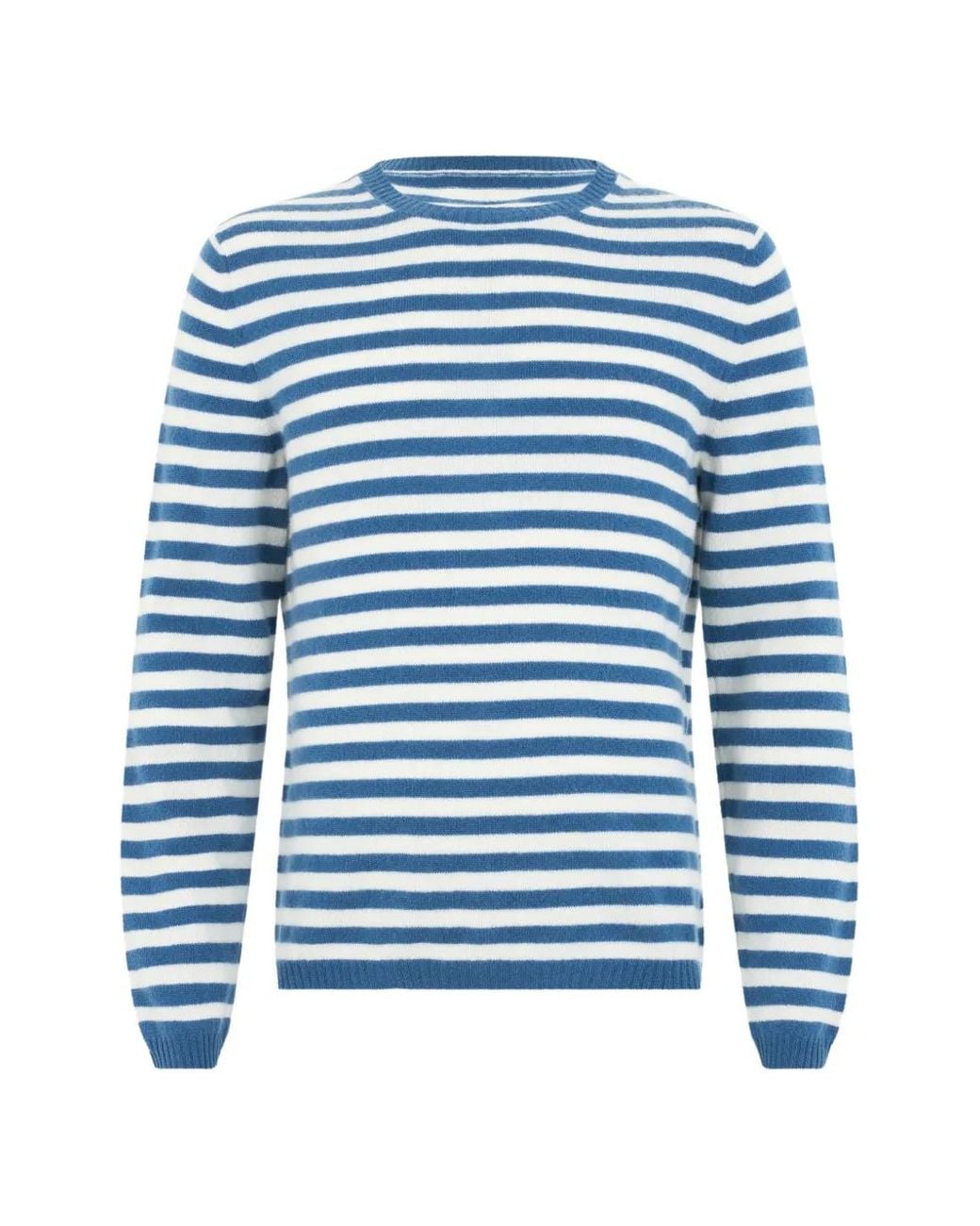 Fedeli Blue Striped Cashmere Sweater for men