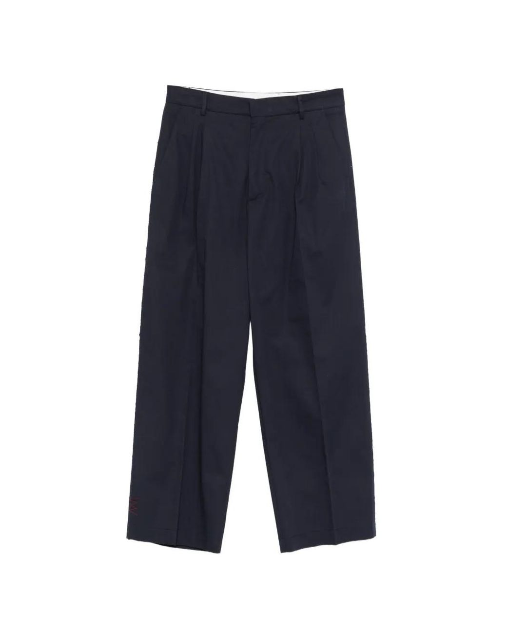 Amaranto Blue Pantalon Droit À Design Plissé for men