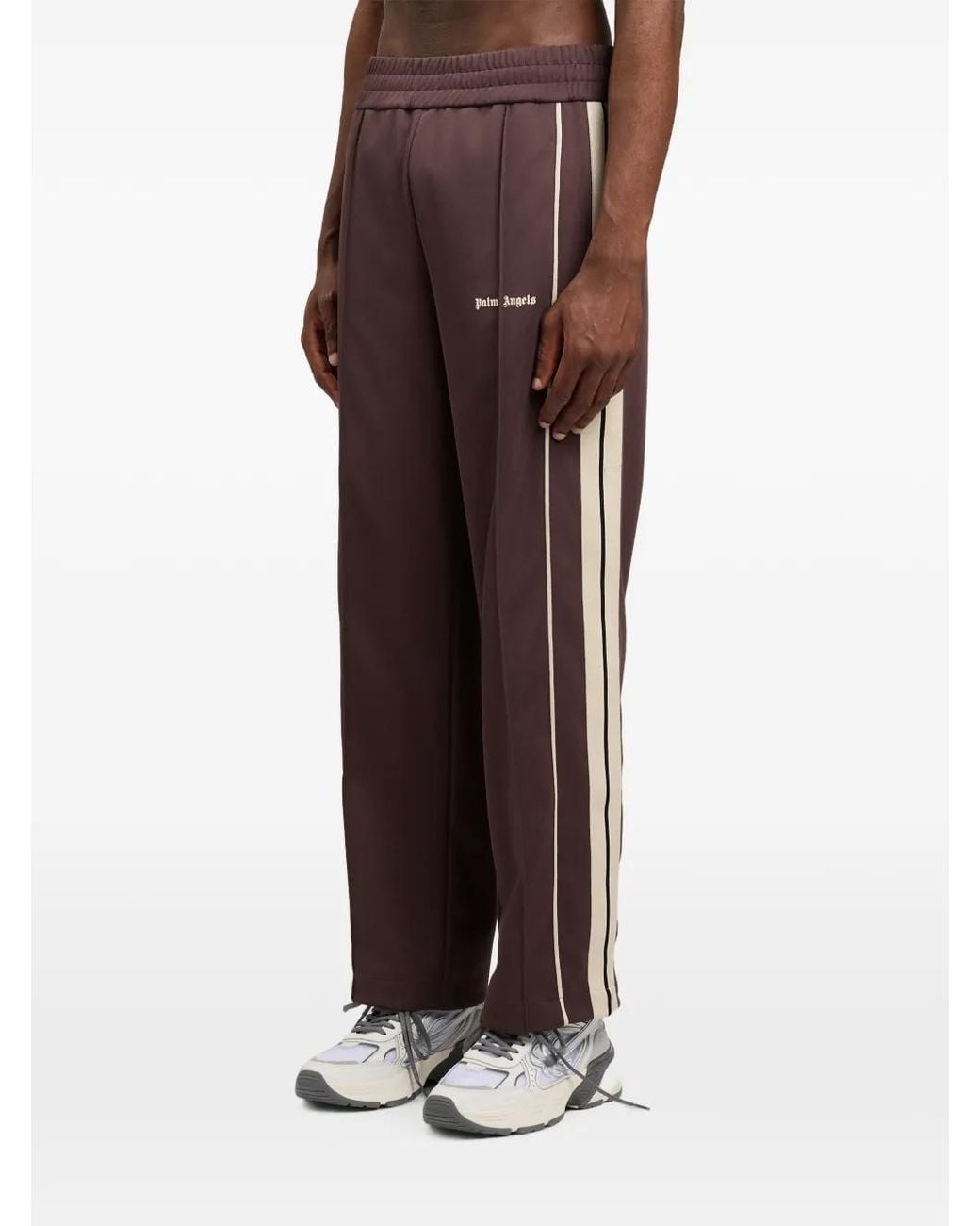 Palm Angels Purple Logo Trackpants for men