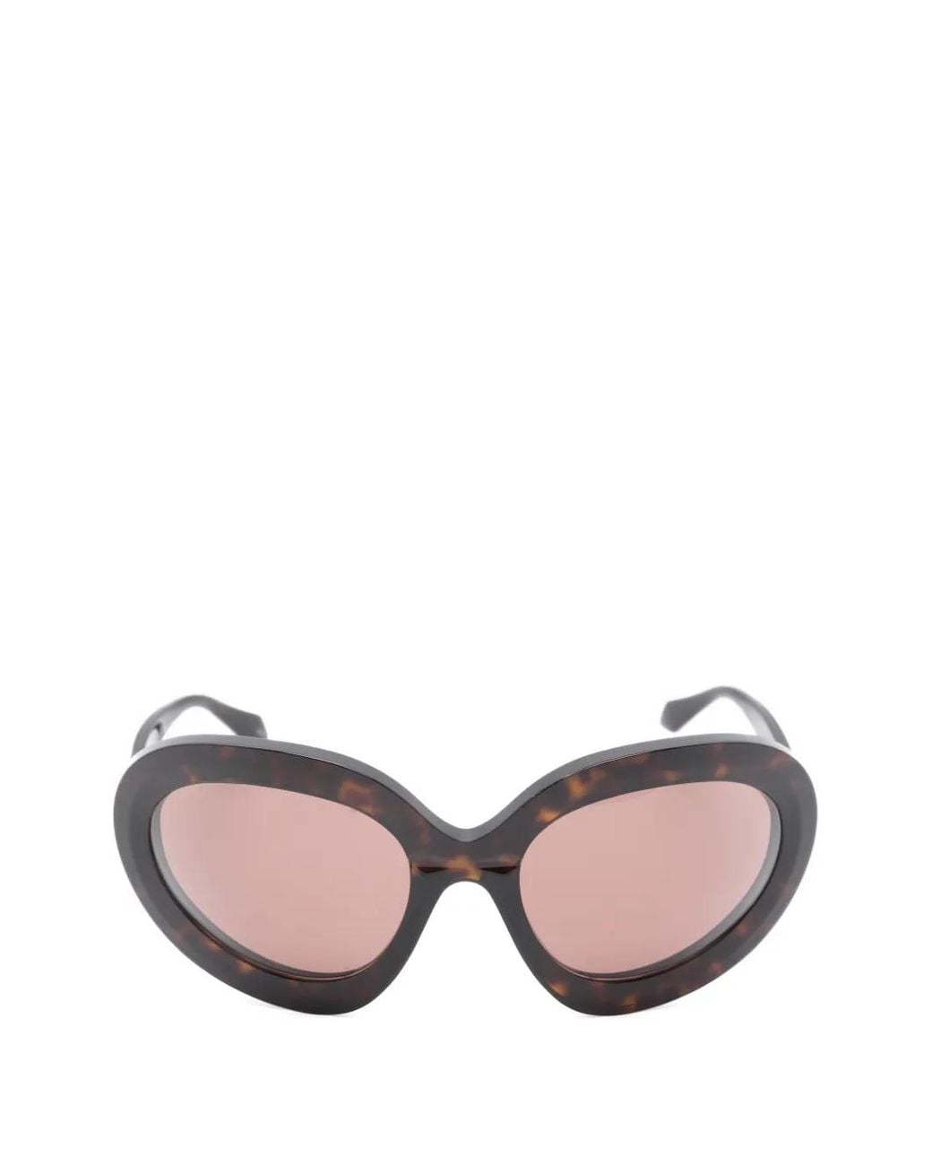 Alaïa Pink Geometric Oval-Frame Sunglasses
