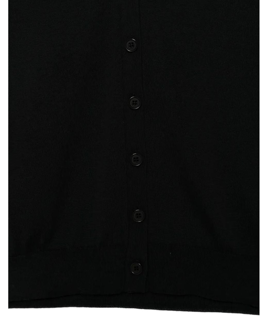 Mrz Black V-Neck Button-Up Cardigan