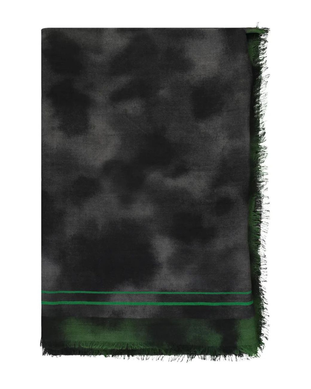 Herno Green Écharpe Frangée À Logo Imprimé for men