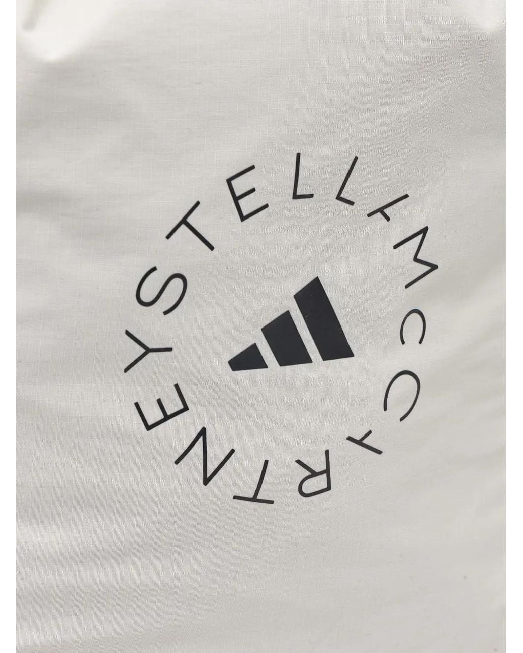 Adidas By Stella McCartney White Logo-Print Drawstring Backpack