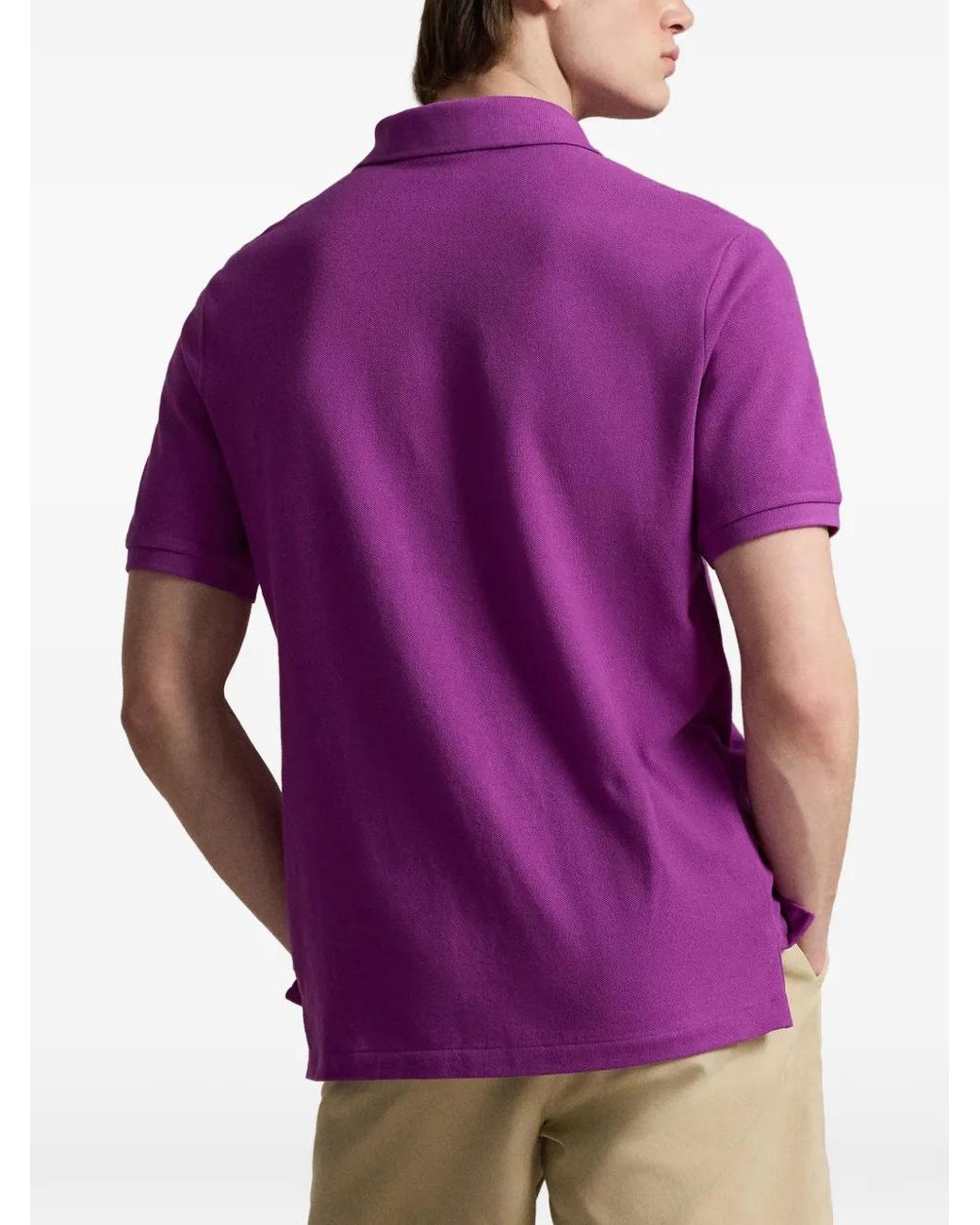 Polo Ralph Lauren Purple Logo-Embroidered Polo Shirt for men