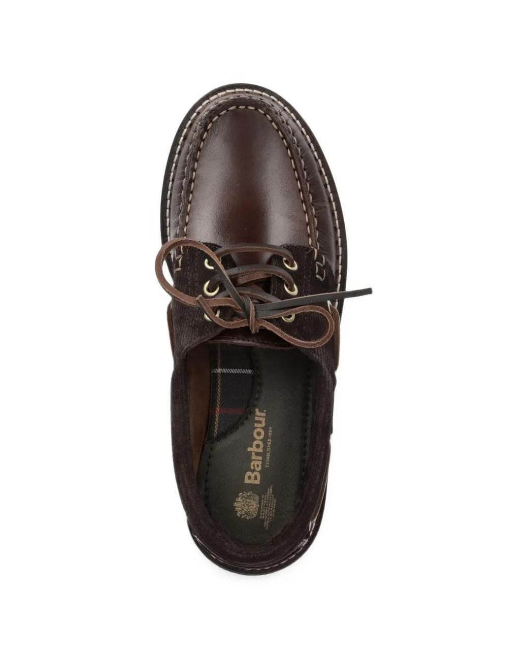 Barbour Brown Darras Leather Boat Shoes