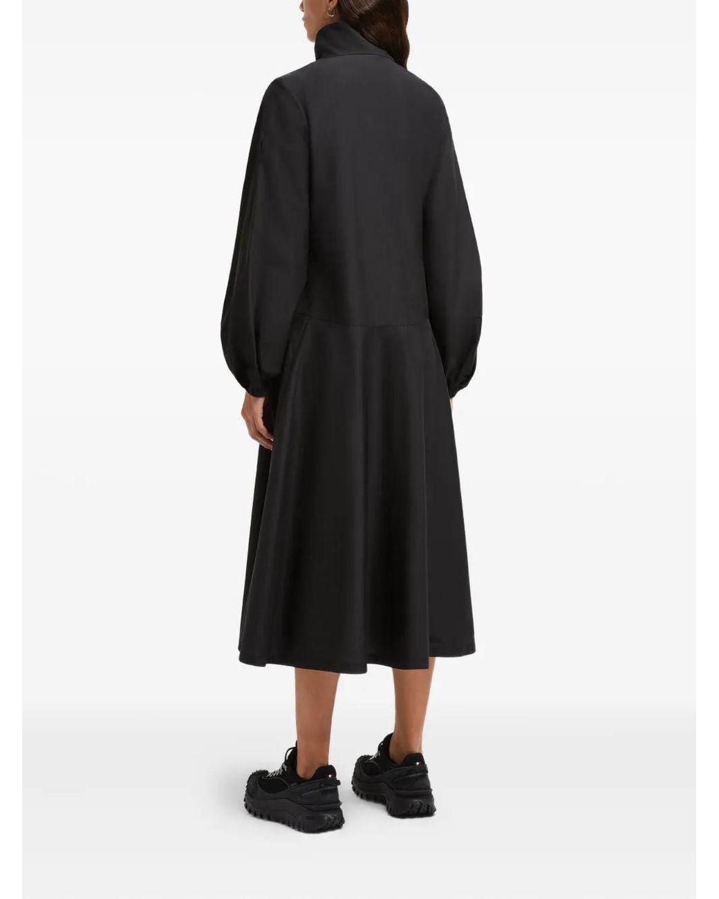 Moncler Black Balloon Midi Dress