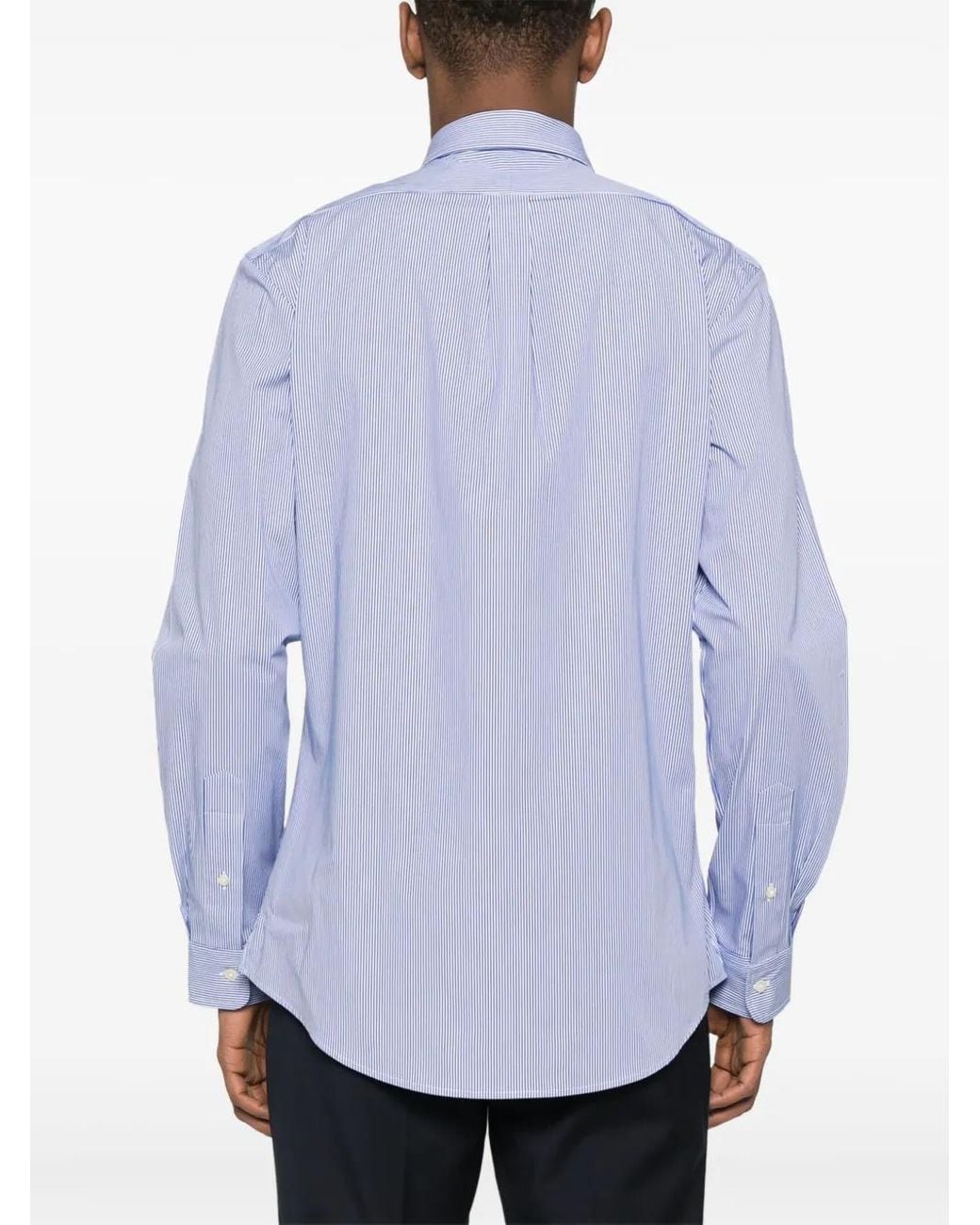 Polo Ralph Lauren Blue Tailored Long Sleeve Sport Shirt for men