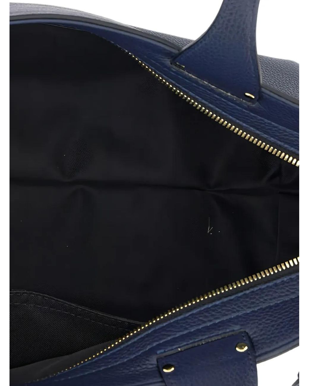 Gianni Chiarini Blue Zip-Fastening Leather Tote Bag