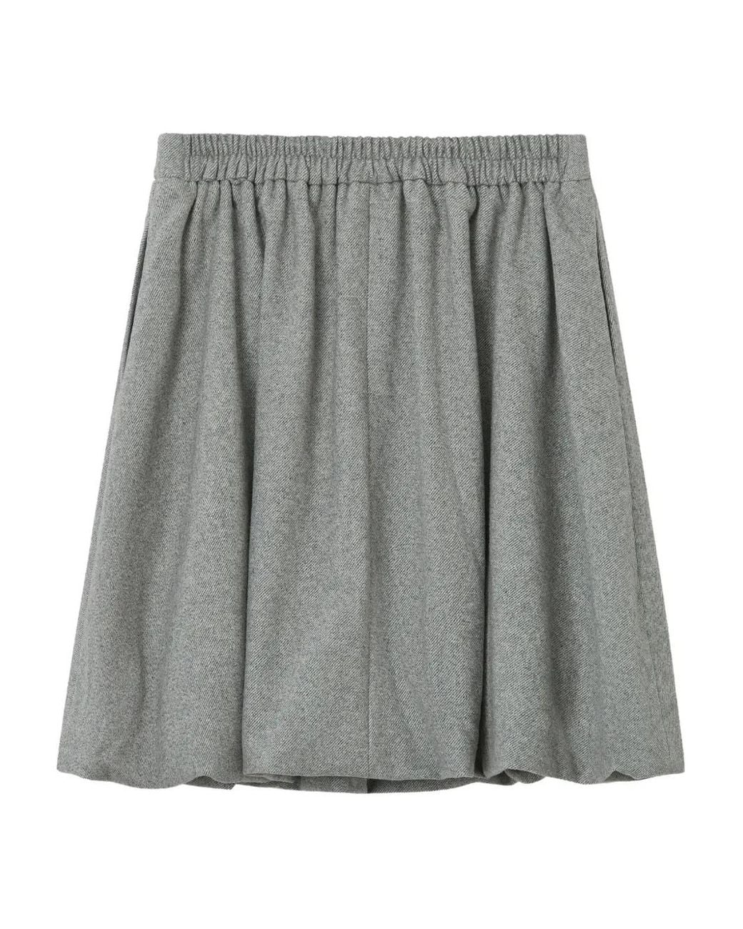 B+ AB Gray Elasticated Mini Skirt