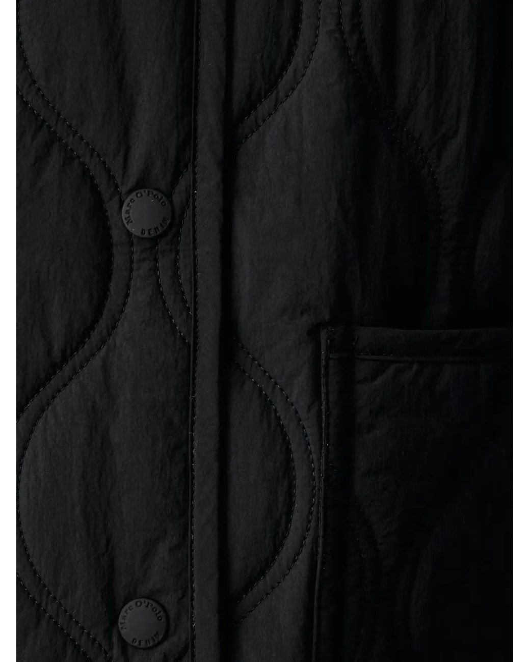 Marc O' Polo Black Quilted Corduroy-Collar Jacket