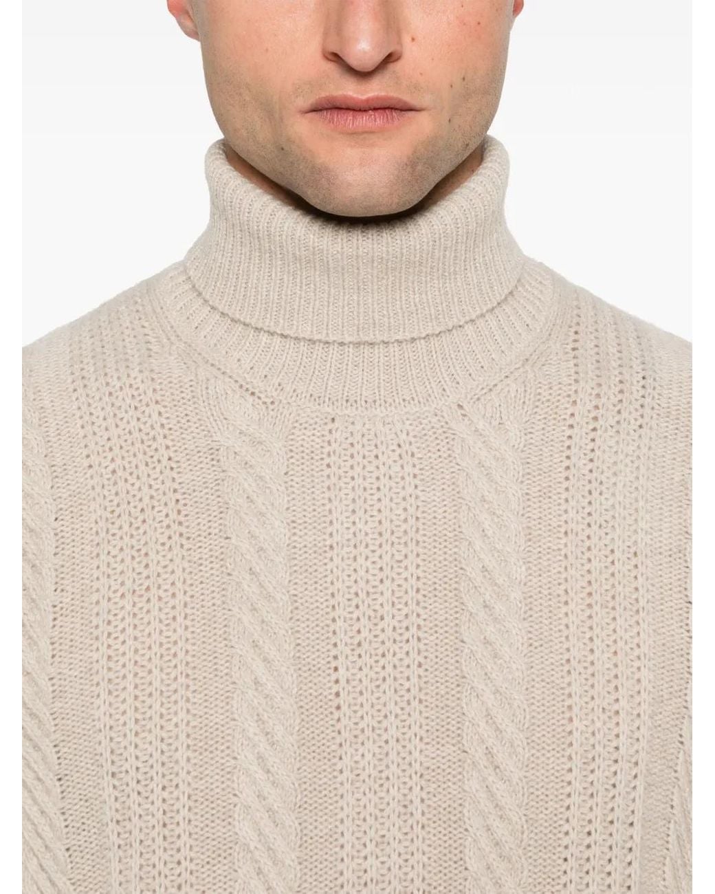 Corneliani White Turtleneck Sweater for men